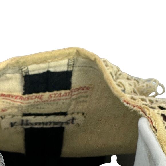 Vintage bayerische staatsoper munchen black lace pleated victorian gothic dress - Picture 12 of 16